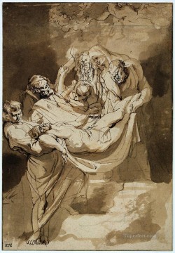 Pedro Pablo Rubens Painting - Entierro barroco de 1615 Peter Paul Rubens